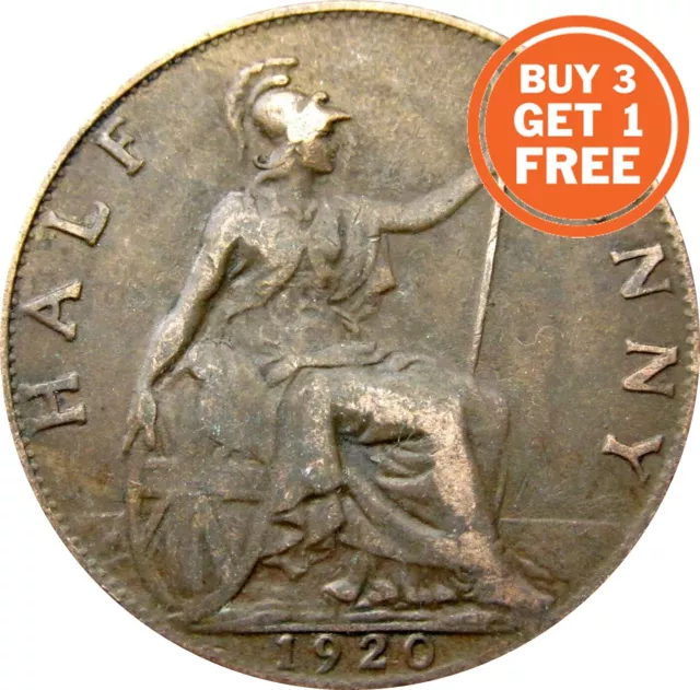 Half Penny Geoge V Coin Choice Of Year 1911 To 1936