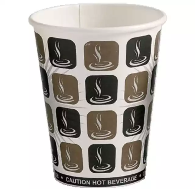 10-1000x Disposable Mocha Hot Drinks Paper Tea Cups Takeaway 4/8/10/12oz + Lids 2