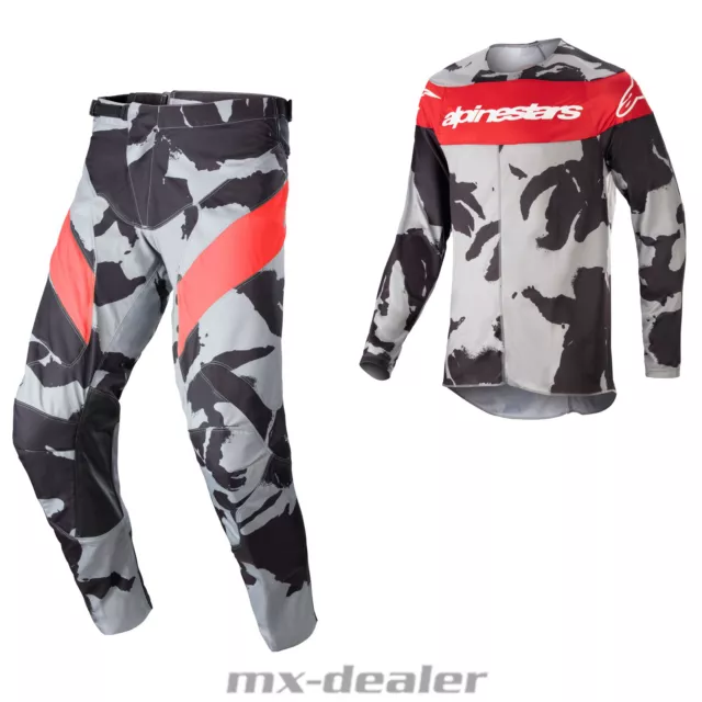 Alpinestars Racer Tactical Camo Rot MX Enduro Motocross Combo 2023 Cross Hose