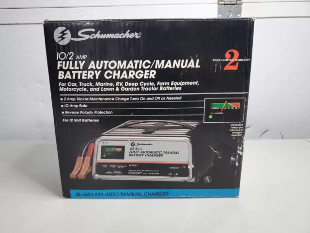 Schumacher 10amp Fully Automatic / Manual Battery Charger 6/12 Volt SE-40-MAP