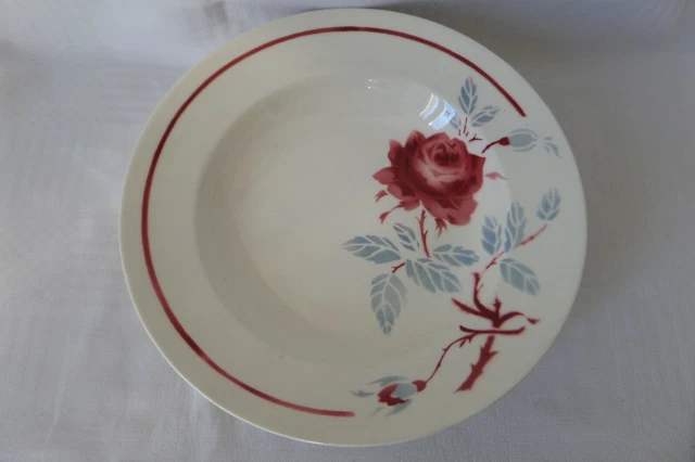 Lot De 2 Assiettes Creuses Faïence Lunéville Grandville Décor Sépia - Fin XIXème - Dinette Ancienne