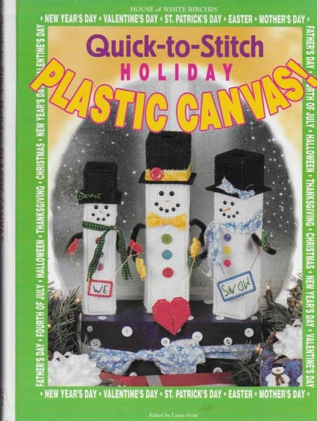 800 + Pages of Patterns & Ideas in 5 Big PLASTIC CANVAS Hardcover PATTERN BOOKS