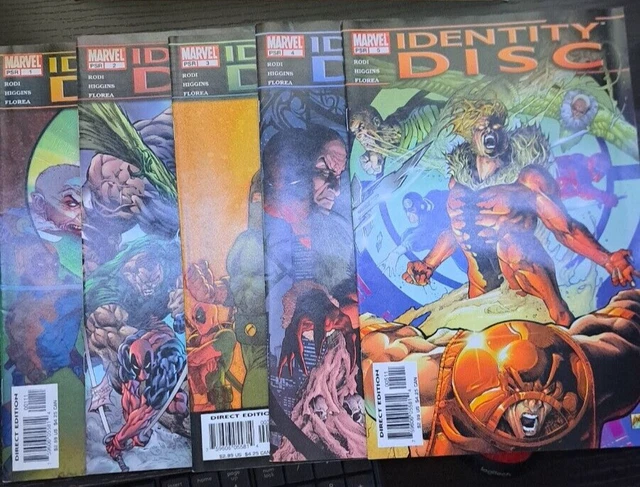 Marvel Comic's 2004 ''IDENTITY DISC''(1-5) COMPLETE Mini Series SET NM See Pics