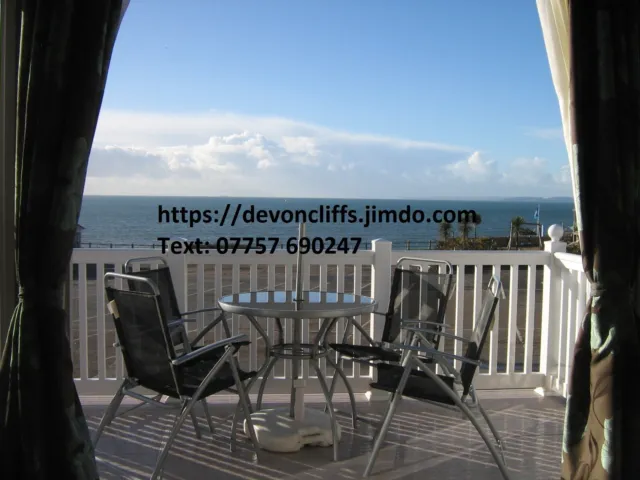 HAVEN DEVON CLIFFS SANDY BAY EXMOUTH - FRONT ROW CARAVAN with VERANDA FOR HIRE