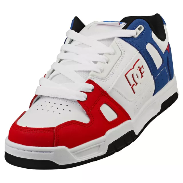 DC SHOES STAG Mens Red White Blue Skate Trainers 65.00 PicClick UK