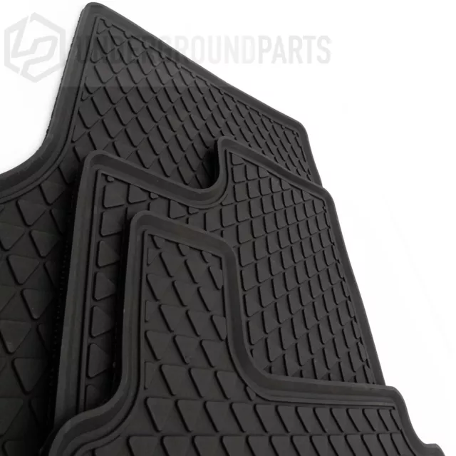 Vw Golf Mk7 2013-2020 Heavy Duty Rubber Tailored Floor Mats Black Front & Back