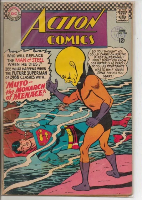 DC Comics Action Comics #338 June 1966 Supergirl VG