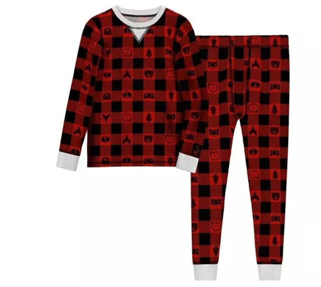 Toddler Boys Cuddl Duds Thermal 2 Piece Baselayer Set Red 2T/3T, 4T, 5T