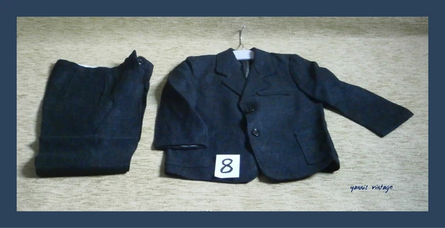 Abito Invernale Bambino Bambino Nuovo Nero Retrò Vintage Anni 60 - 70 Greco Grecia