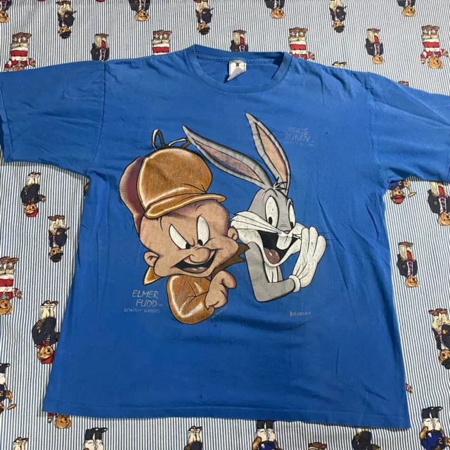 VINTAGE JOSTENS LOONEY Tunes Elmer Fudd Bugs Bunny Graphic T shirt ...