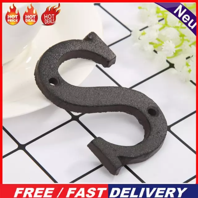 Metal Letters Cast Iron House Sign Doorplate DIY Cafe Wall Decoration (S)