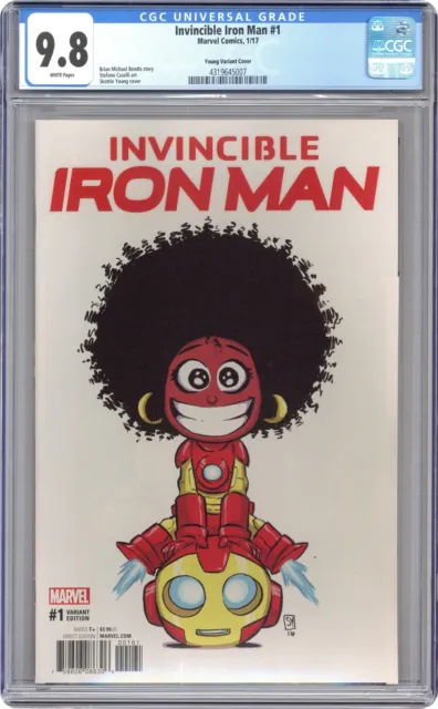 Invincible Iron Man 1G Young Variant CGC 9.8 2017 4319645007