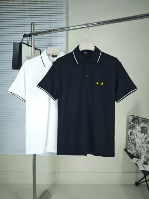 Fendi POLO shirt embroidered logo collar casual short sleeved T-shirt