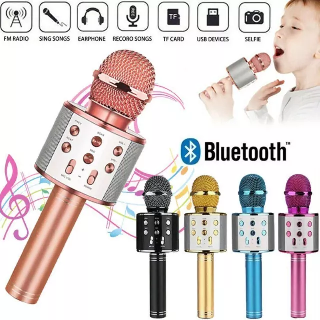 Singen KTV Spieler Handheld Mic Drahtloses Mikrofon Bluetooth Lautsprecher