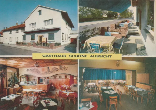 AK Rheinstetten Gasthaus schöne Aussicht Mehrbildkarte um 1970 (Y362)