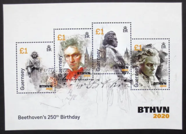 Guernsey - 2020 - Beethoven - SG MS 1861 - MNH