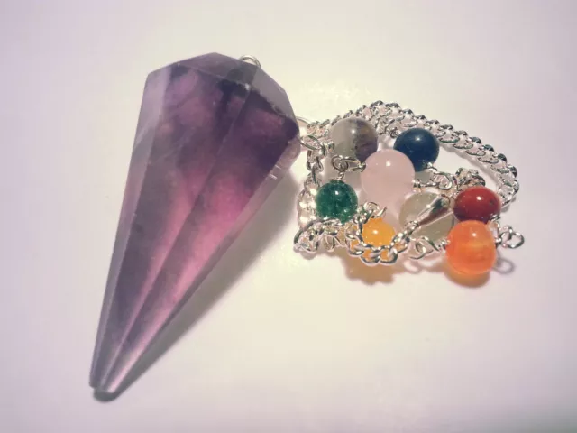 7 Chakra Pendel versch. Sorten Bergkristall Amethyst uvm. gemme pendule ciondolo