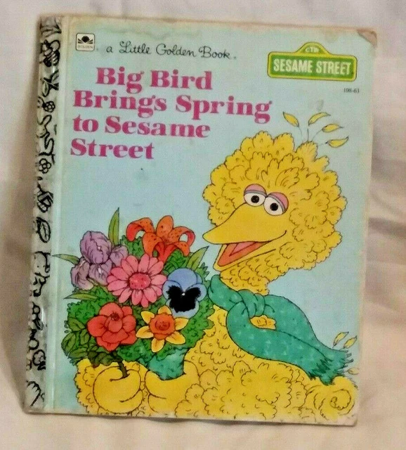 LITTLE GOLDEN BOOK BIG BIRD BRINGS SPRING TO SESAME STREET 1985 Edition ...