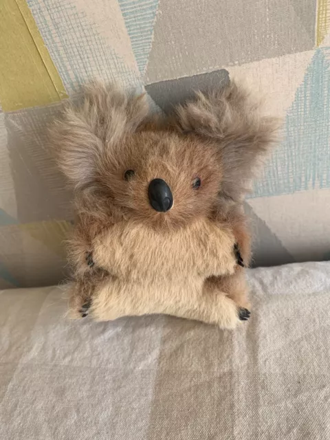 Vintage Furry Koala Bear Real Animal Fur 17cms