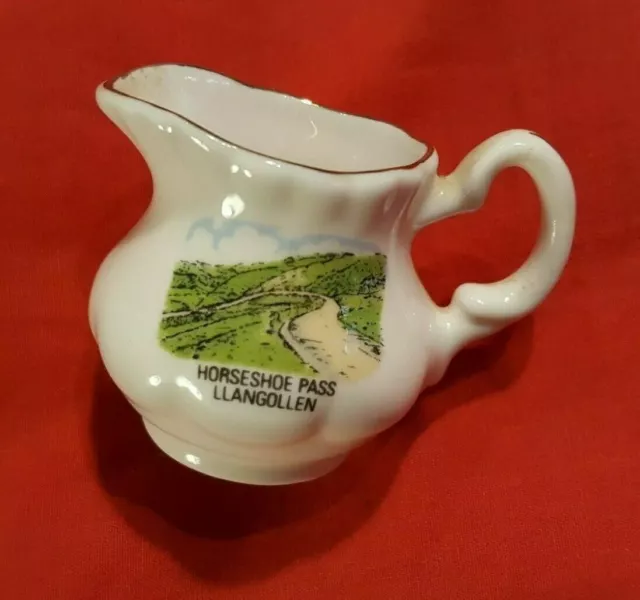 Llangollen - Tourist China Jug - Collectable Historic Welsh Milk Jug Gift