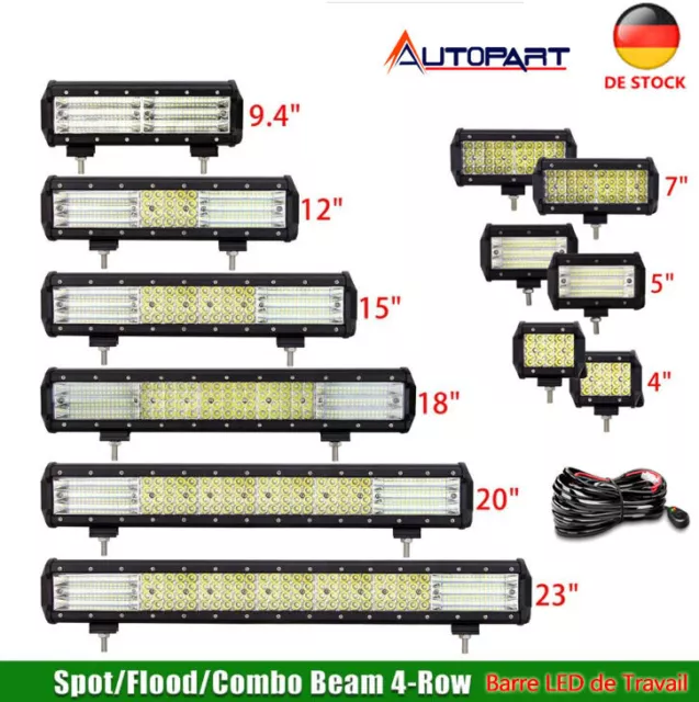 84 cm 180W Barre D'Éclairage LED 4D Faisceau Combiné Rampe de Travail Auto  4x4