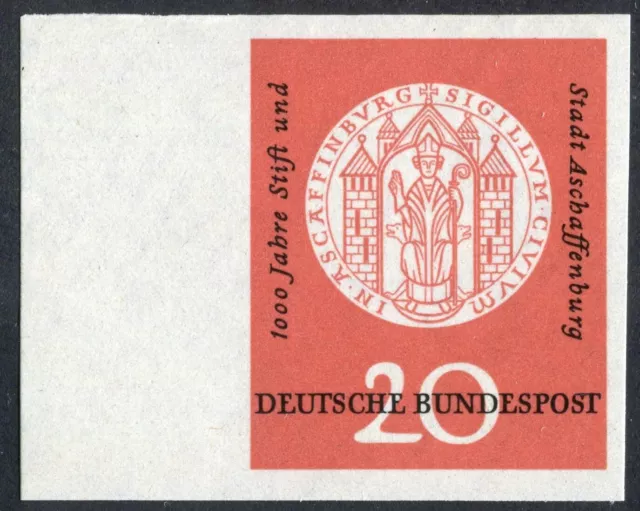 Bund Abart Nr. 255 U ungezähnt postfrisch im Michel nicht gelistet !!! BRD 1957