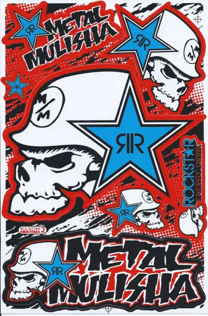 1 sheet st76 New Rockstar Energy Motocross Racing Graphic stickers/decals