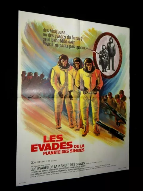 LES EVADES DE LA PLANETE DES SINGES  affiche cinema 1971