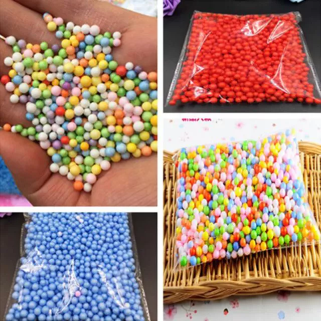 Assorted Colors Polystyrene Styrofoam Filler Foam Mini Beads Balls Crafts 3