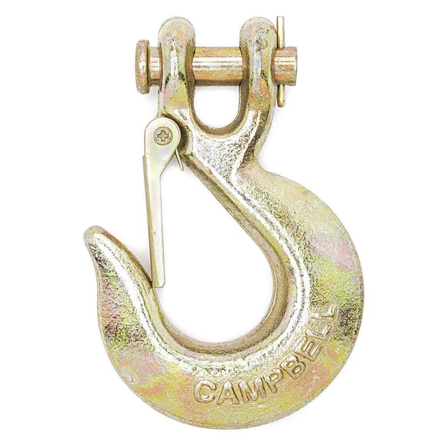 CAMPBELL T9504415 Slip Hook,5/16 in.,4700 lb.,Clevis,Gold