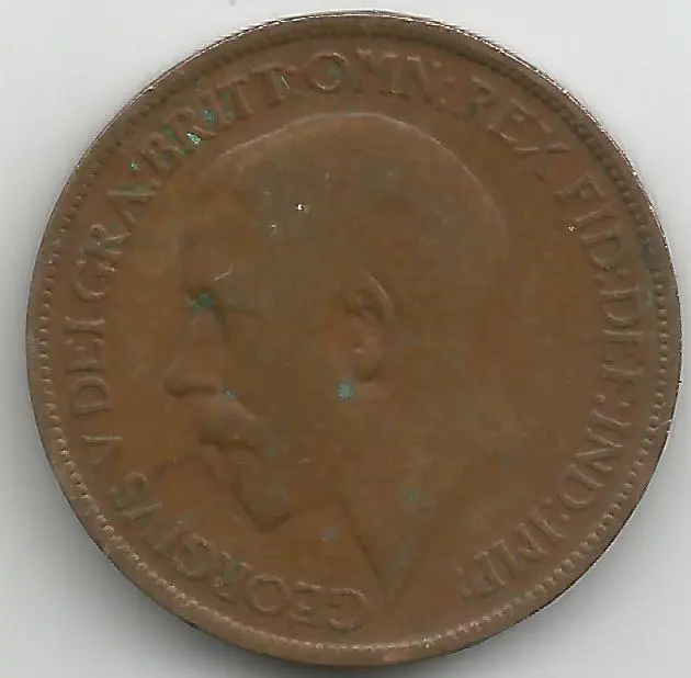 Gran Bretagna Mezzo penny George V 1916