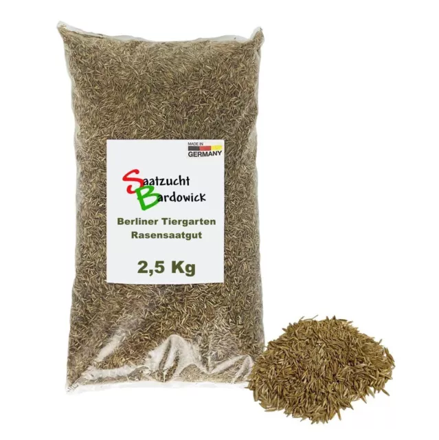 Rasen Berliner Tiergarten Grassamen Rasensamen Rasensaat Gras 2,5kg - Eleganter