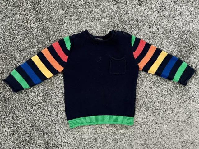 Next Baby Boys Navy Blue Knitted Jumper Size 3-6 Months