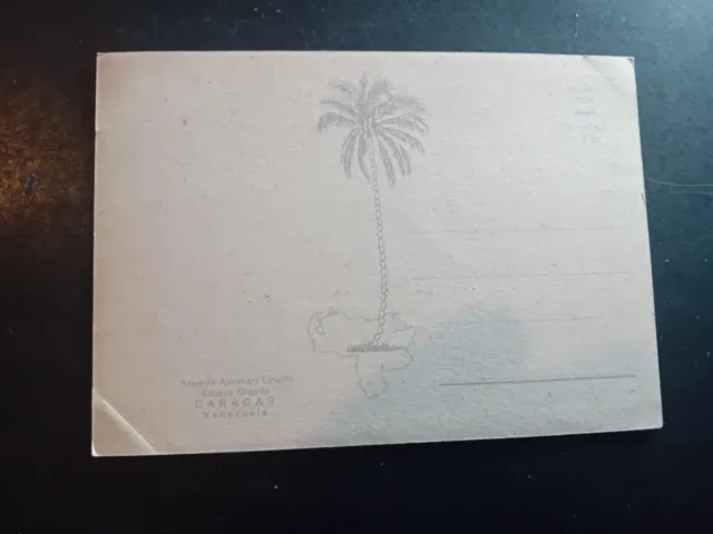 Vintage Postcard, Venezuela, Caracas, unposted 2