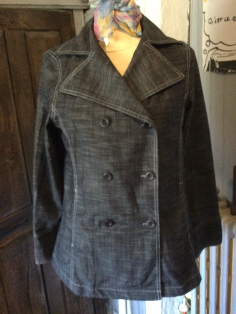 Veste Jeans LOLA ESPELETA Lin Mélangé Bleu Indigo Femme Taille 4