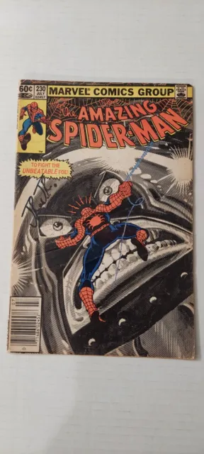 Amazing Spider-man #230 Signed by John Romita jr newsstand FREE SHIPPING
