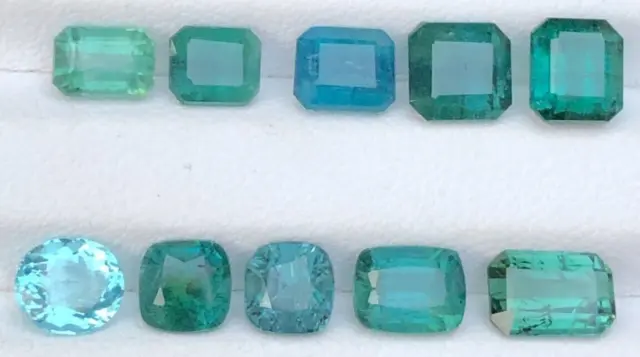 10.20 Ct Natural Faceted Cut Multi Color Tourmaline Gemstone Origin Afghanistan