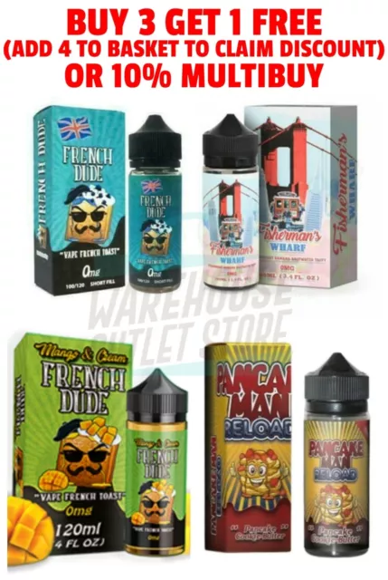 Pancake Man Vape Breakfast Classics 100ml E Liquid 0mg