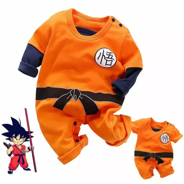 New Newborn Baby Boys  Romper Goku Cosplay Costume Jumpsuit Playsuit HOT