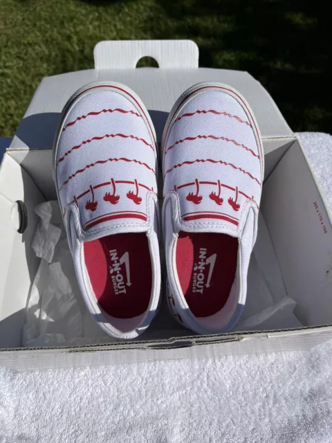In n Out Burger Drink Cup Shoes Slip On Canvas Kids Size 1 New with Box sold Out