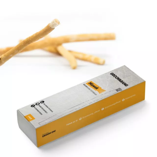 Groomarang Miswak Bio Zahnbürste natürliche Zähne Aufhellungsstick Tiefenreinigung 3