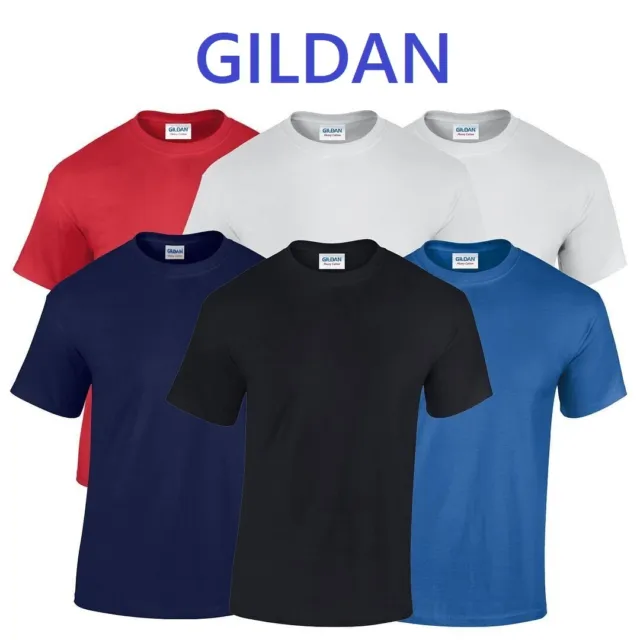 5er-Pack schlicht leer Gildan schweres Baumwoll-T-Shirt in mehreren Farben G5000 Set