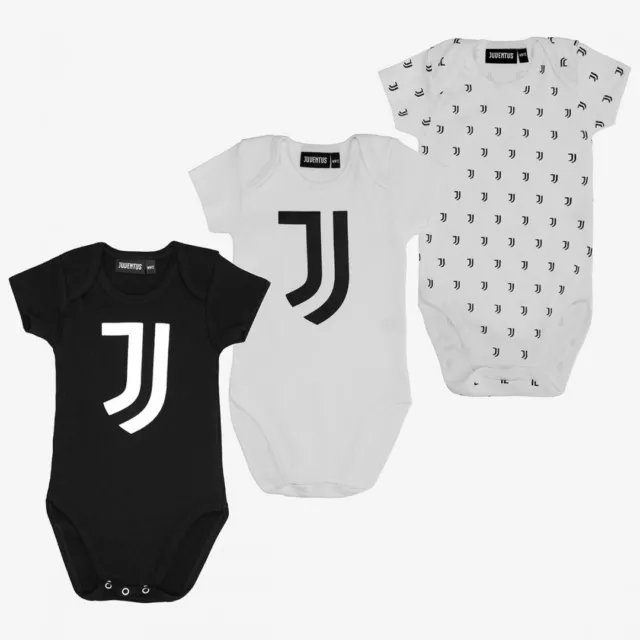 Juventus Assortimento Tris di Pigiamini Body Bambino Neonato Prodotto Originale