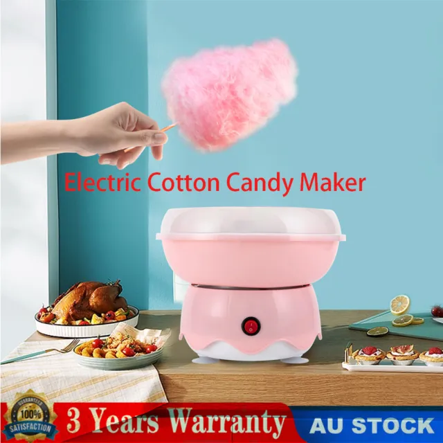 Pink Cotton Candy Maker Electric DIY Machine for Party Childhood Memory 400W220V