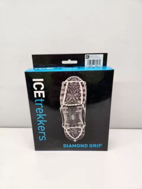 NOB ICETREKKERS Diamond Grips For Boots / Shoes XL Traction Cleats For Ice