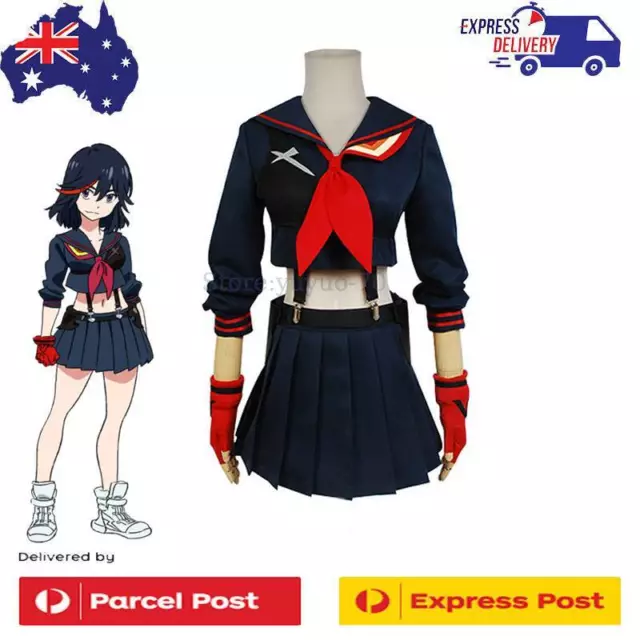 KILL la KILL Matoi Ryuuko Cosplay Completed Uniform Skirt Halloween Costume