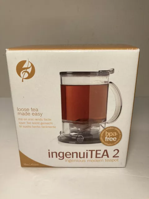 Adagio Teas 16oz ingenuiTEA Bottom-Dispensing Teapot W/Drip Coaster - New