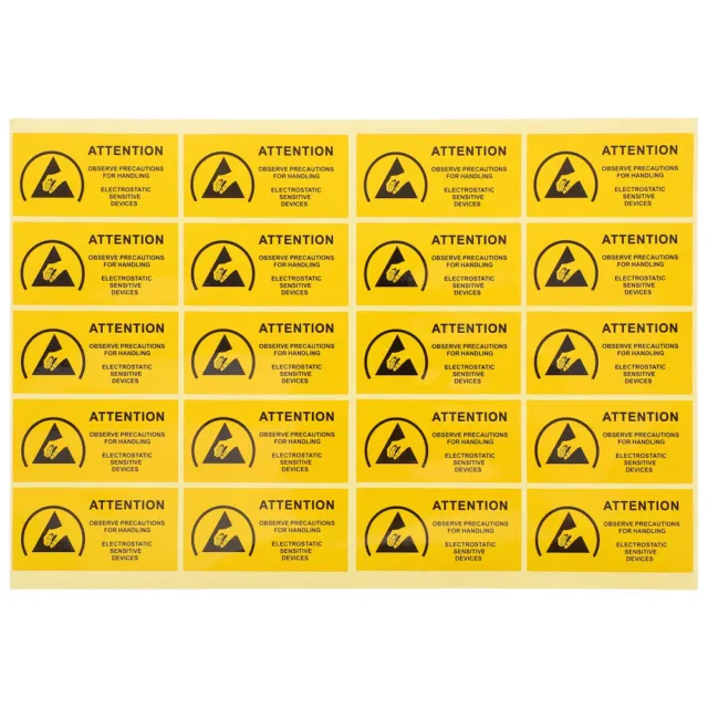 450 piezas etiqueta de advertencia electrostática letrero eléctrico etiquetas eléctricas