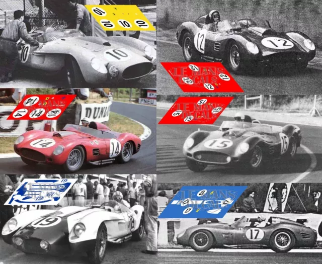 Decals Ferrari 250 TR Le Mans 1959  1:32 1:43 1:24 1:18 slot calcas