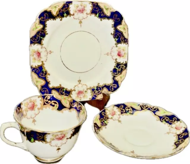 Vintage Royal Standard Imari Style Bone China Cup & Saucer Trio Set 2541 2